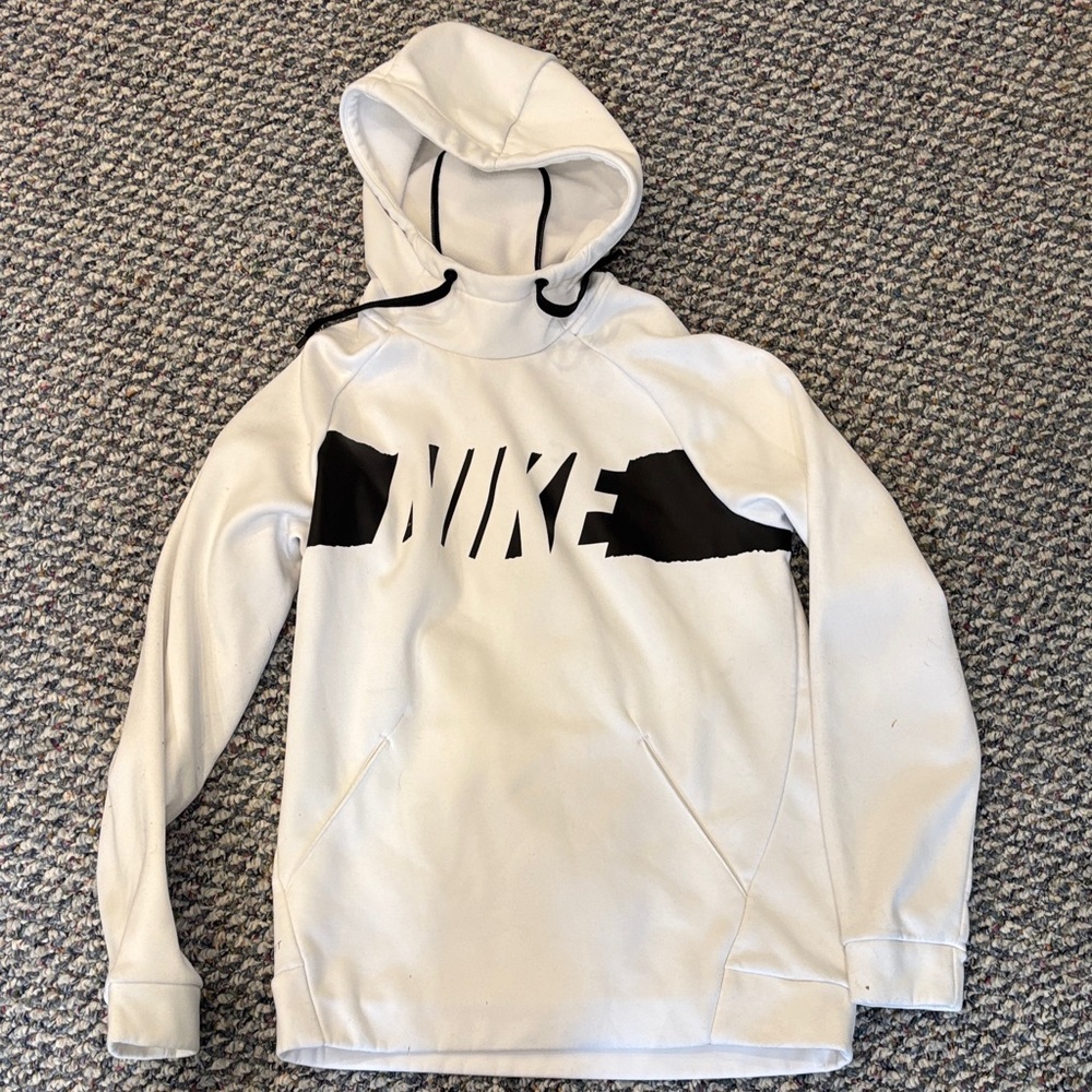 Nike Men's Hoodie in White with Black Accents